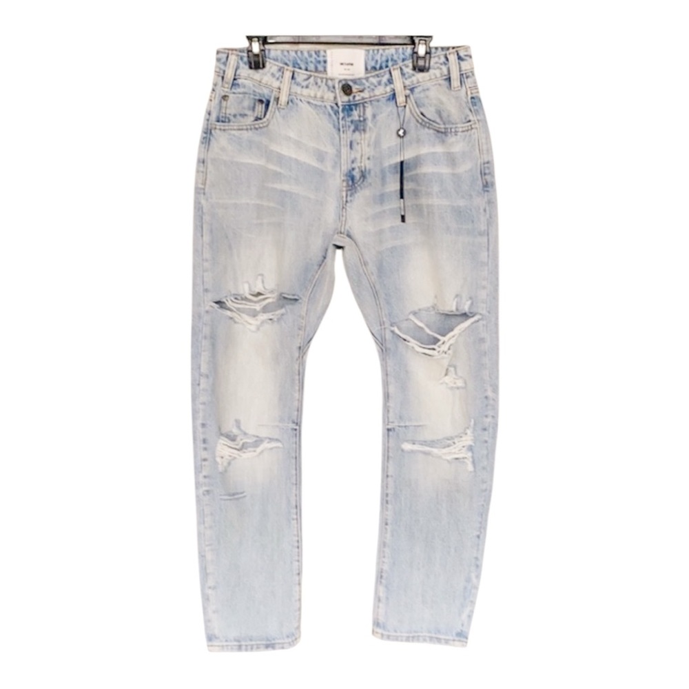 NWOT One Teaspoon Kansas Blue Trashed Saints Boyfriend Jean 27 - Picture 3 of 9